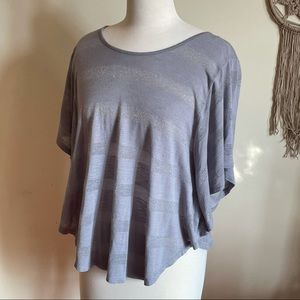 EXPRESS Silver Top with Dolman Sleeves